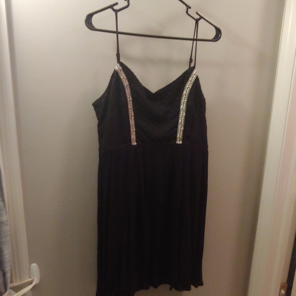 Black Spaghetti Strap Sun Dress
